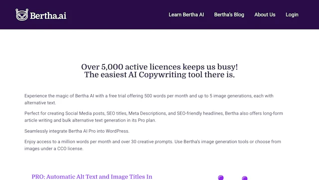 Bertha AI - AI Tool Logo & Interface