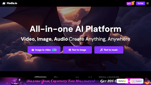 Media.io - AI Tool Logo & Interface