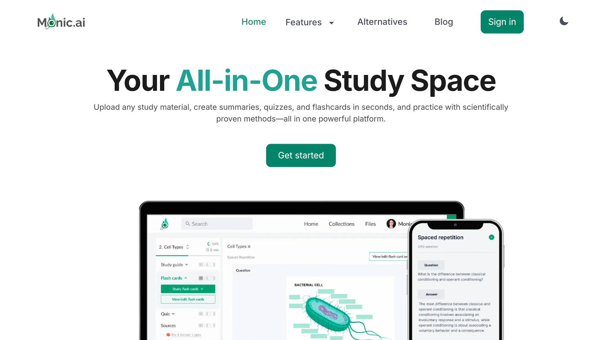 Monic AI - AI Tool Features, UI & Interface Overview