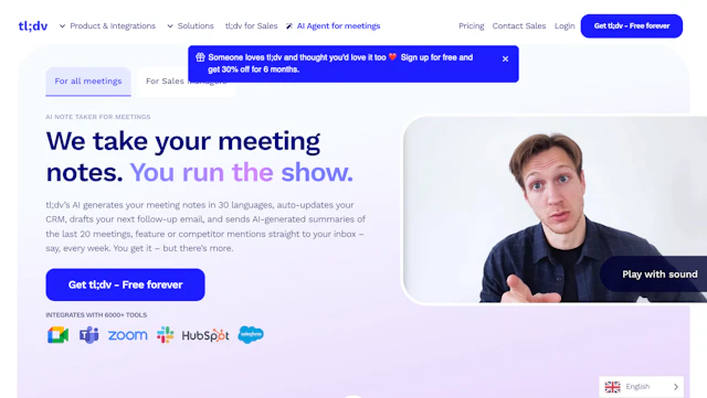 tl;dv - AI Tool Logo & Interface