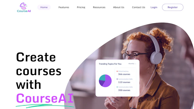 CourseAI - AI Tool Logo & Interface