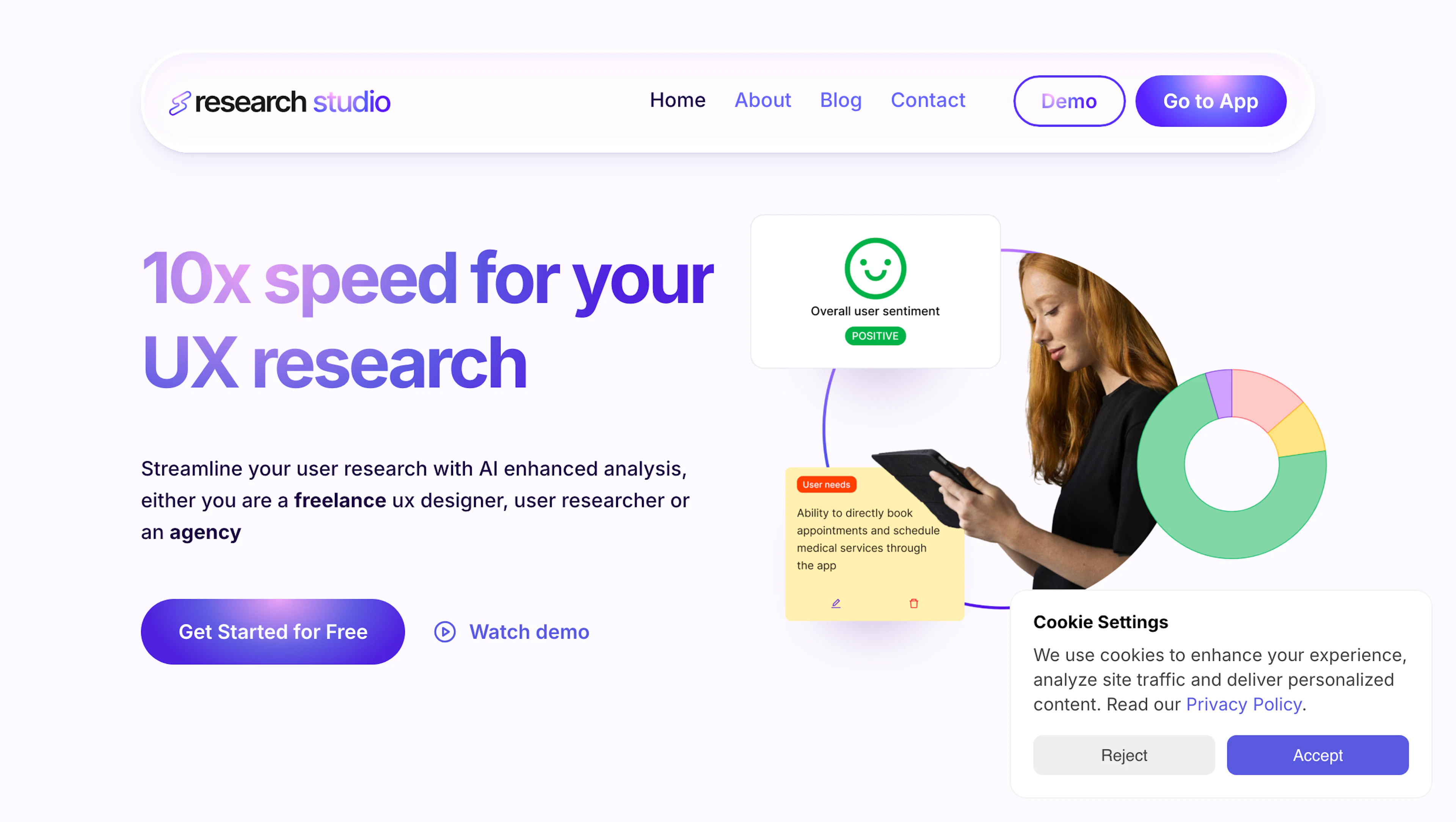 Research Studio - AI Tool Features, UI & Interface Overview