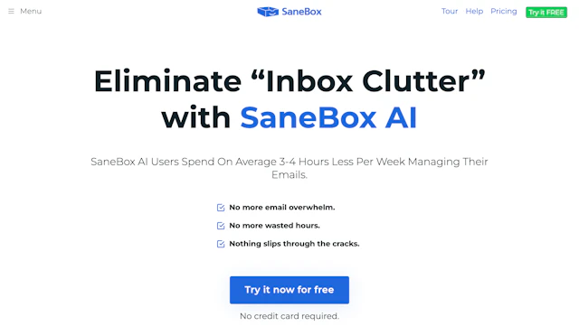 Sanebox - AI Tool Logo & Interface