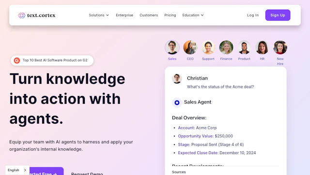 Text Cortex - AI Tool Logo & Interface