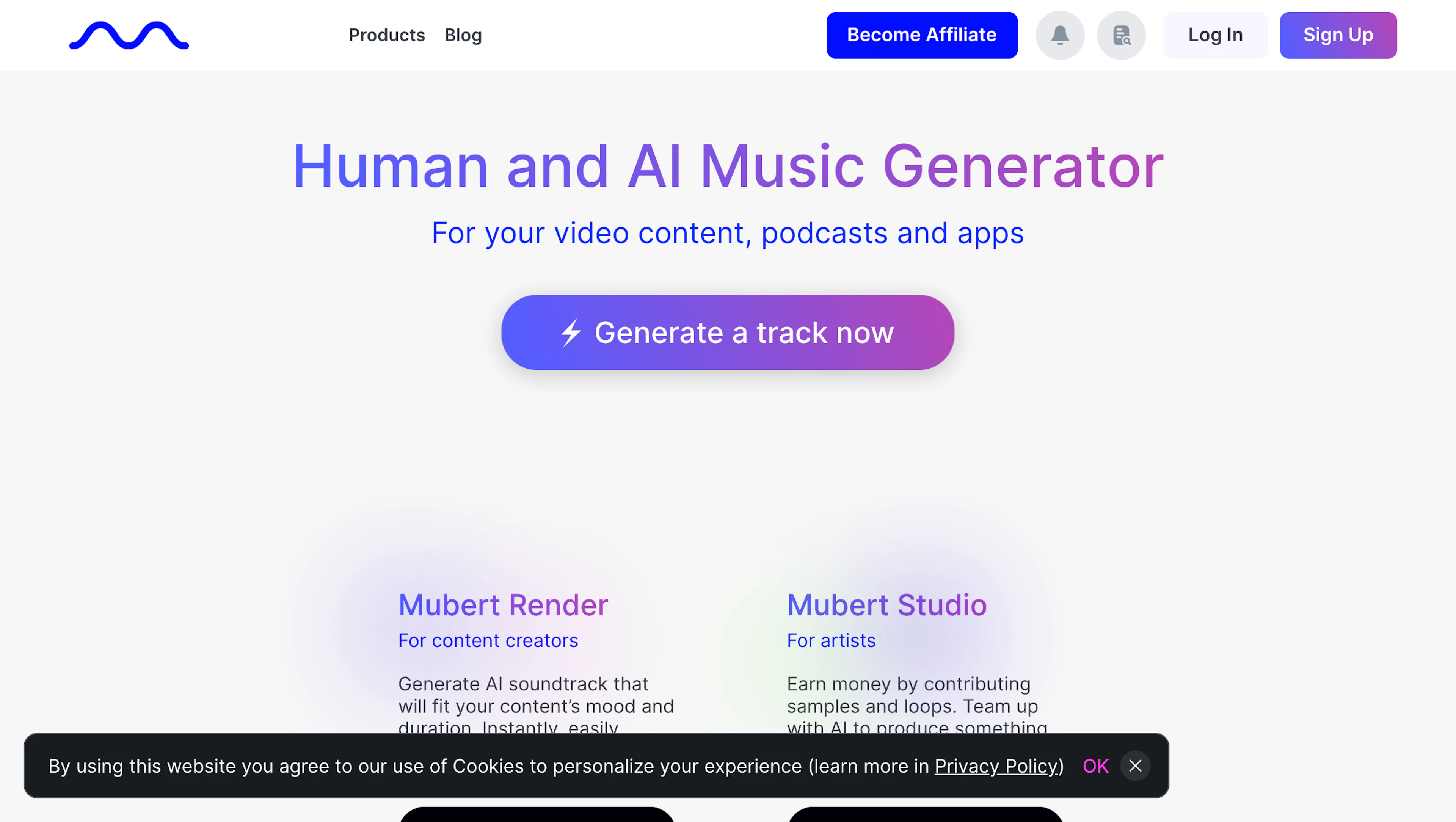 Mubert - AI Tool Features, UI & Interface Overview