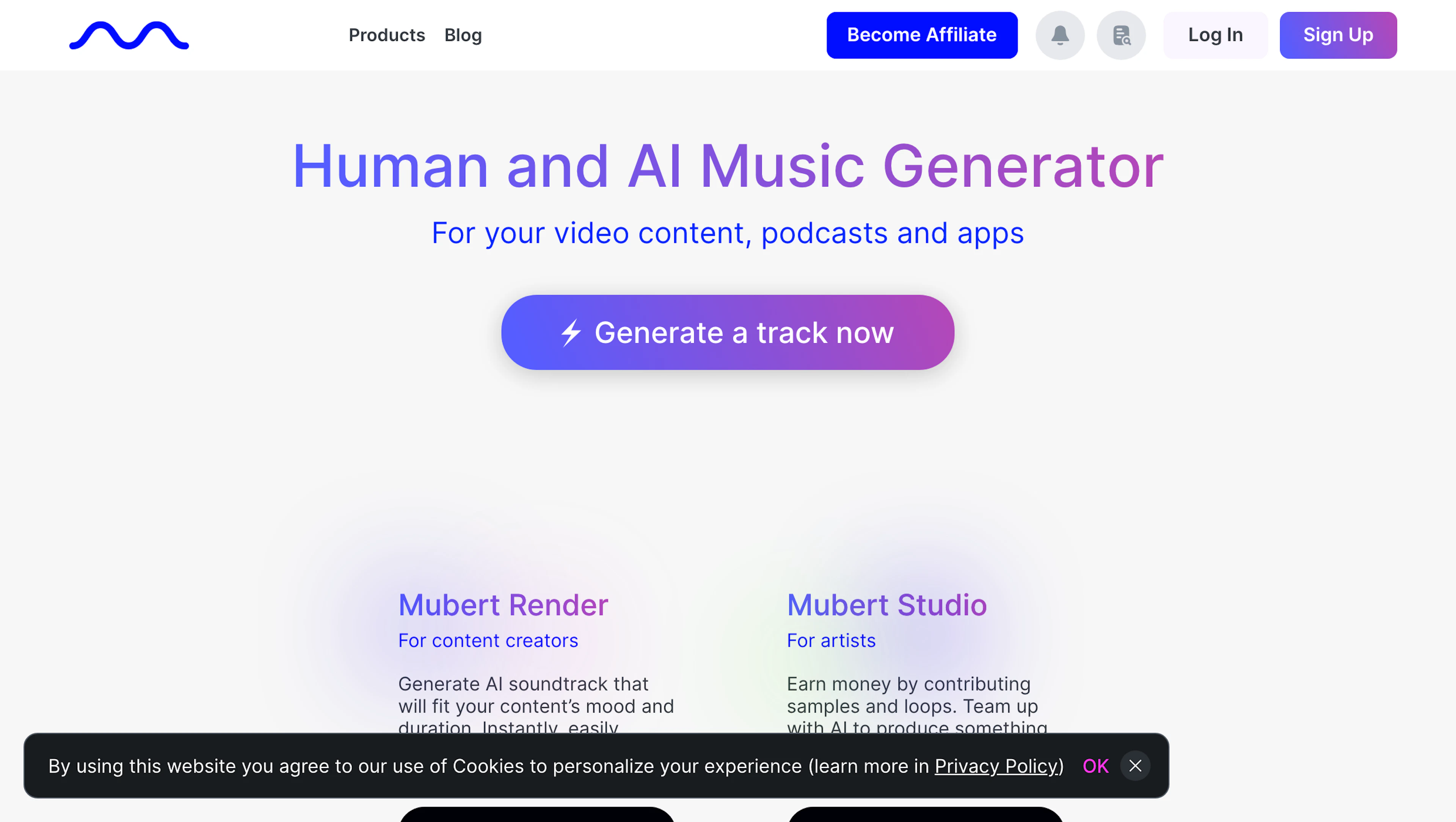 Mubert - AI Tool Features, UI & Interface Overview