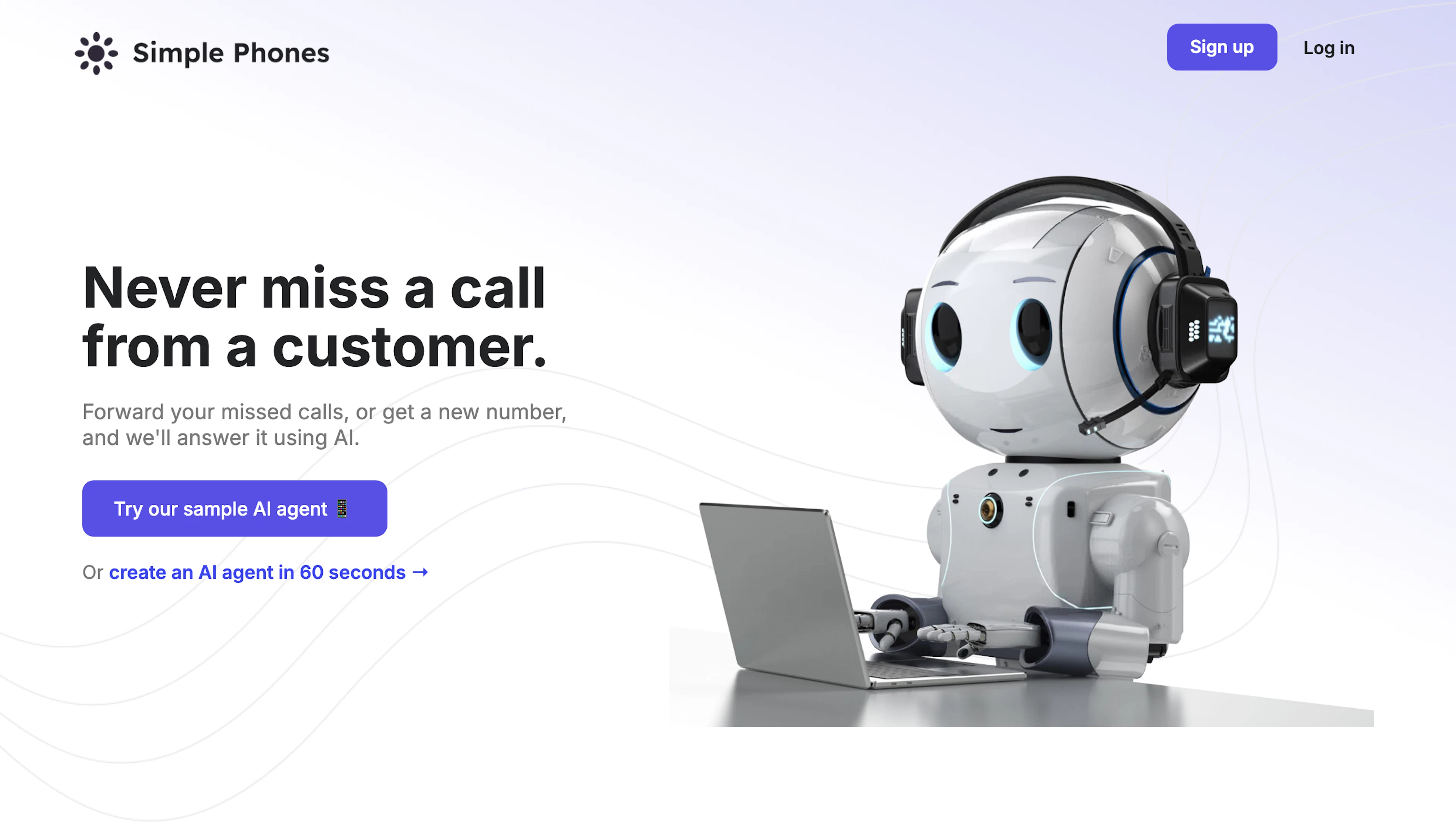 Simple Phones - AI Tool Features, UI & Interface Overview