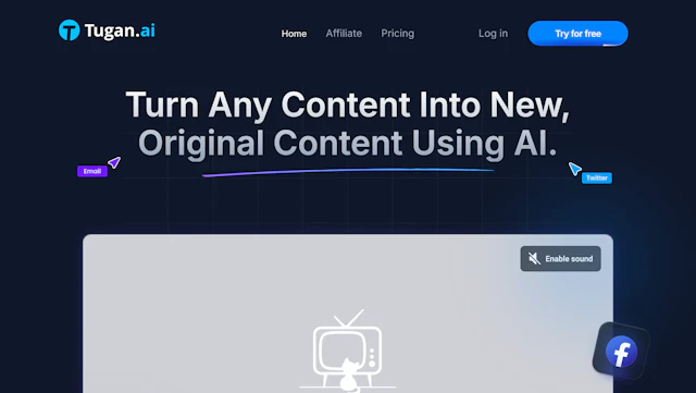 Tugan - AI Tool Logo & Interface