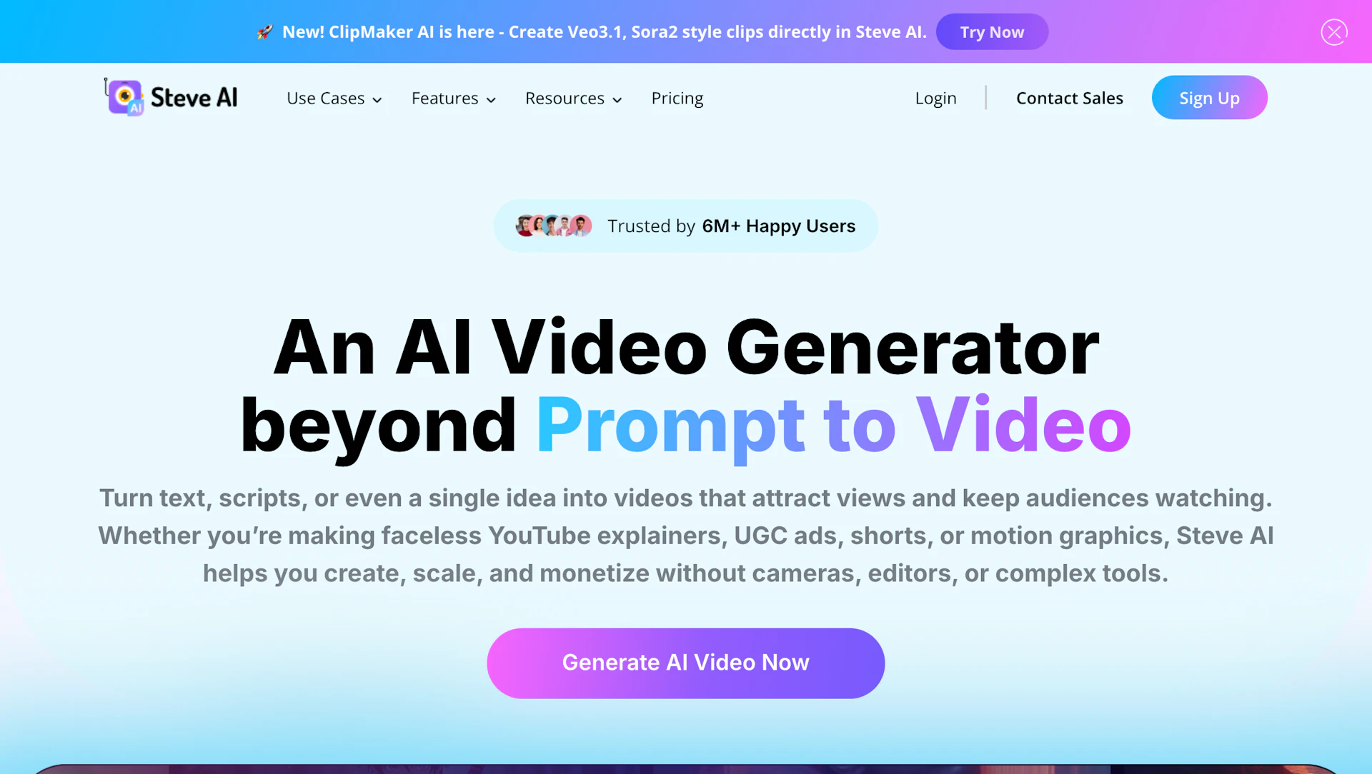 Steve AI - AI Tool Features, UI & Interface Overview