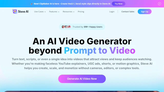 Steve AI - AI Tool Logo & Interface