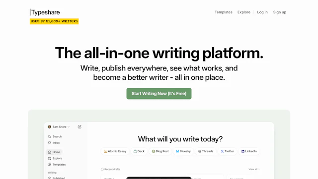 Typeshare - AI Tool Logo & Interface
