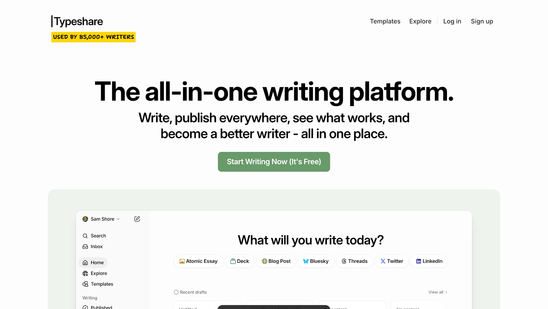Typeshare - AI Tool Features, UI & Interface Overview