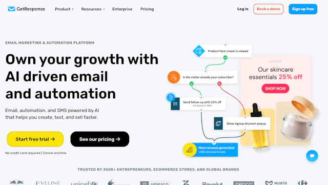 GetResponse - AI Tool Logo & Interface