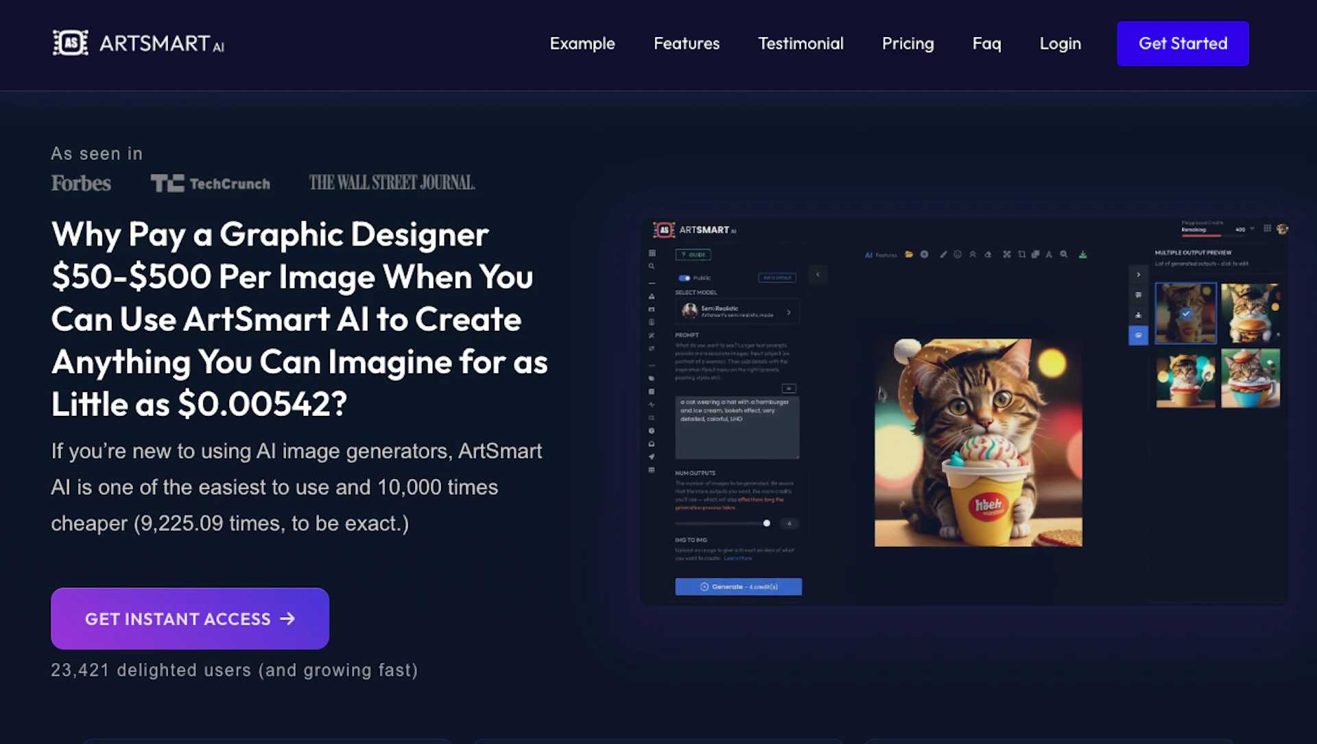 Artsmart AI - AI Tool Features, UI & Interface Overview