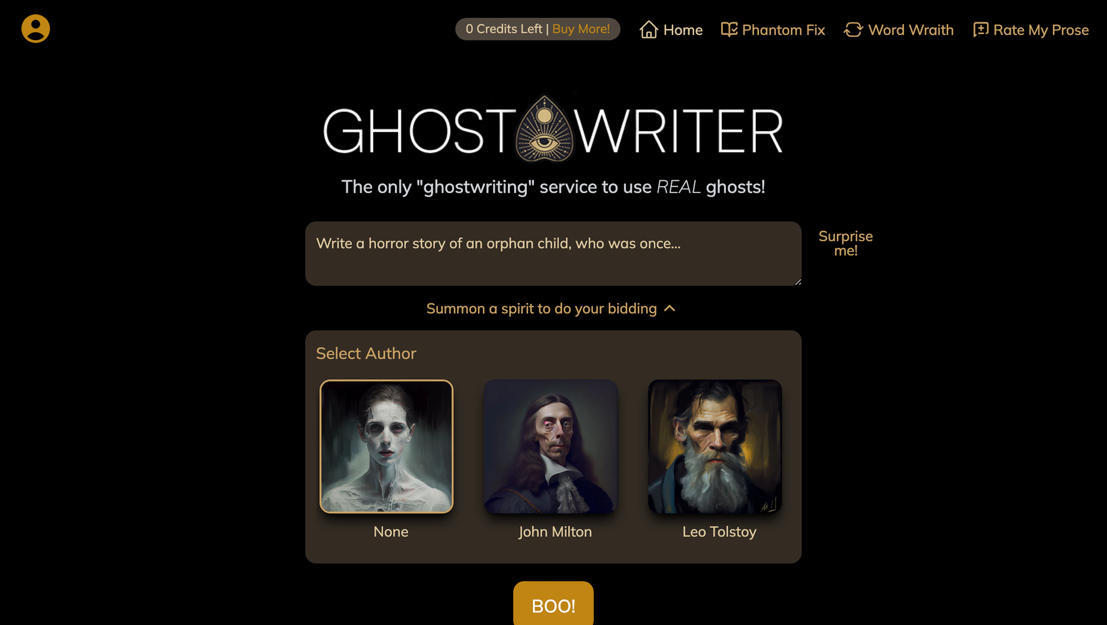 Ghost Writer - AI Tool Features, UI & Interface Overview