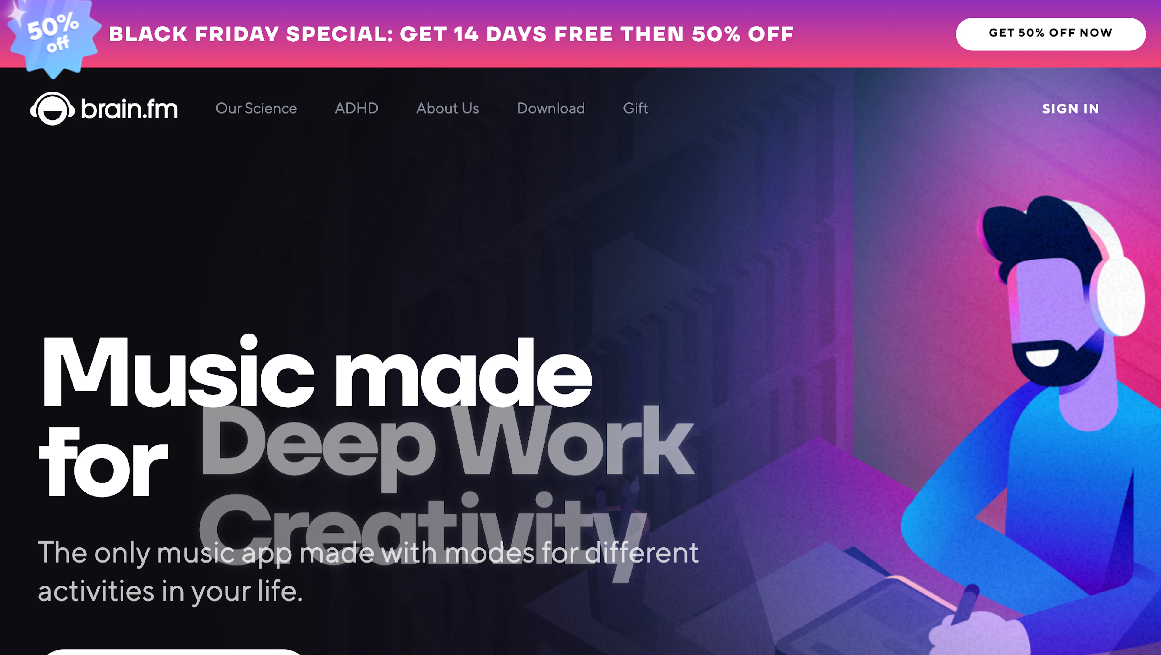 Brain FM - AI Tool Features, UI & Interface Overview