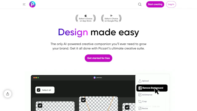 Picsart - AI Tool Logo & Interface