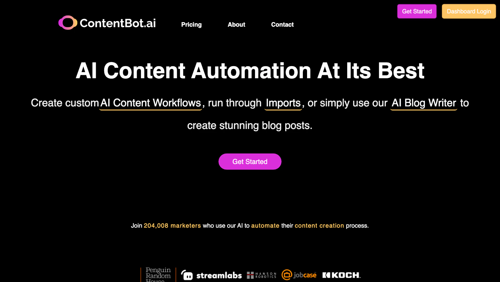 ContentBot - AI Tool Features, UI & Interface Overview