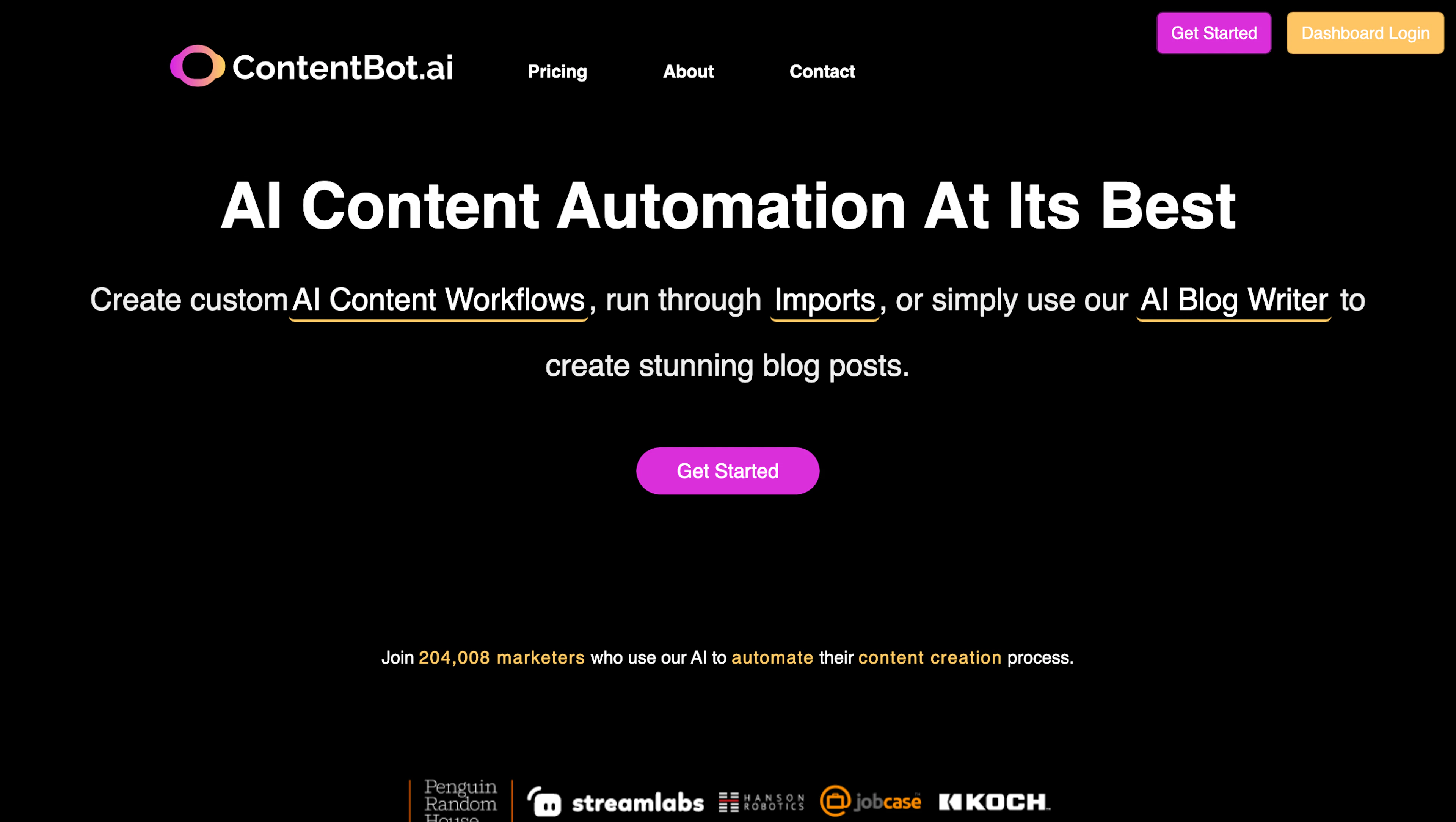 ContentBot - AI Tool Features, UI & Interface Overview