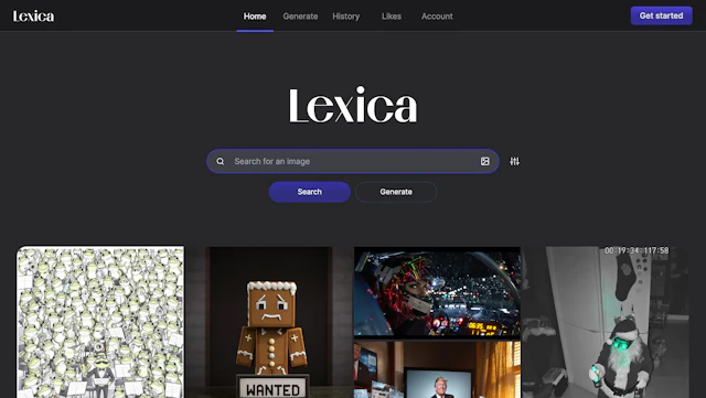 Lexica - AI Tool Logo & Interface