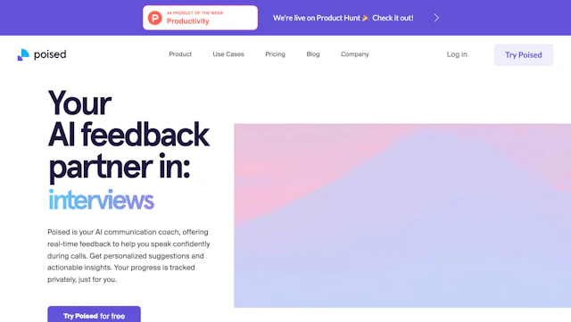 Poised - AI Tool Logo & Interface