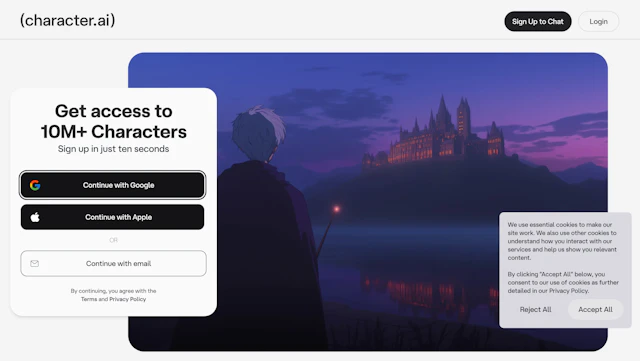 Character AI - AI Tool Logo & Interface