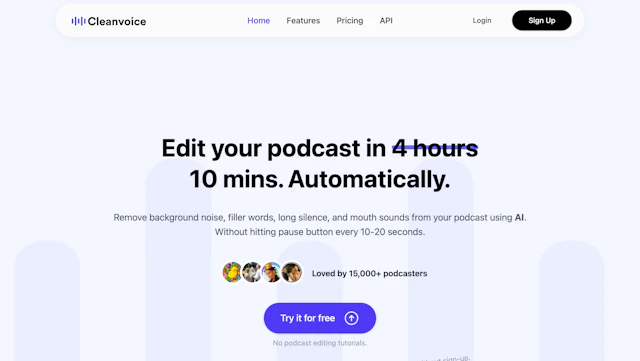 Cleanvoice - AI Tool Logo & Interface