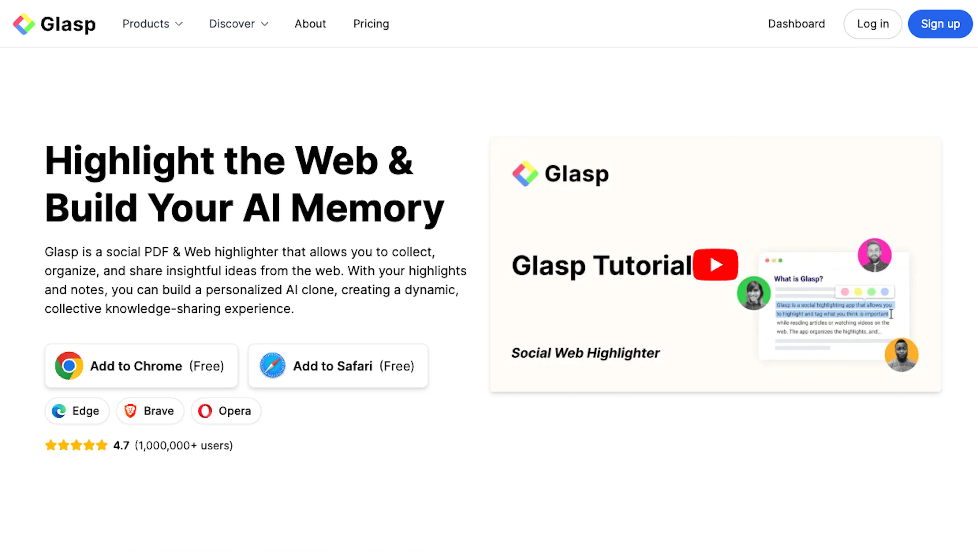 Glasp - AI Tool Features, UI & Interface Overview
