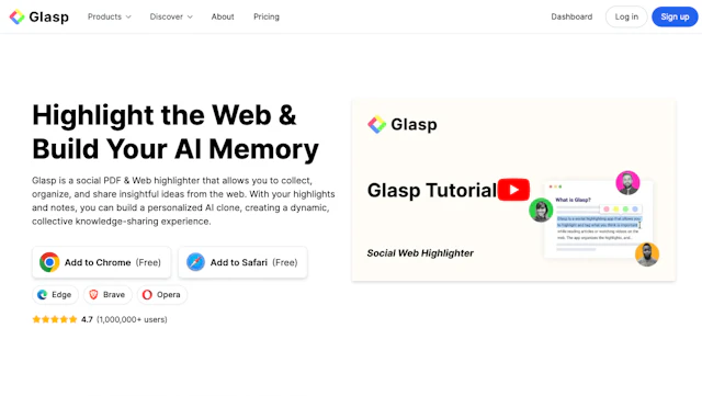 Glasp - AI Tool Logo & Interface