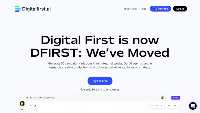 DigitalFirst - AI Tool Logo & Interface