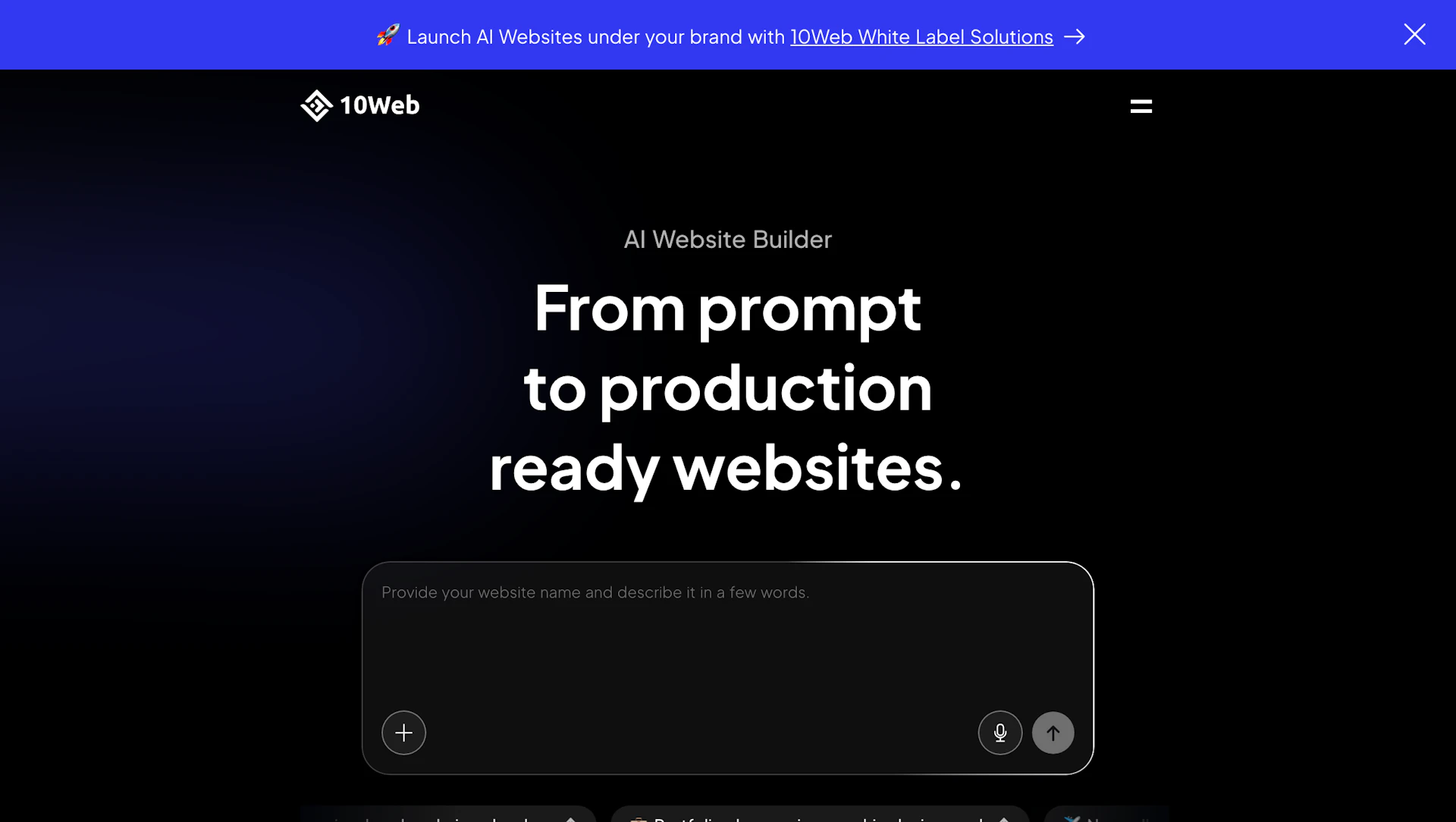 10Web - AI Tool Logo & Interface Preview