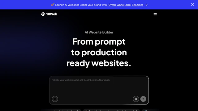10Web - AI Tool Logo & Interface