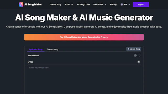 AI Song Maker - AI Tool Logo & Interface