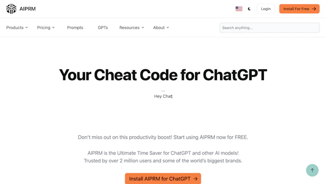 AIPRM - AI Tool Logo & Interface