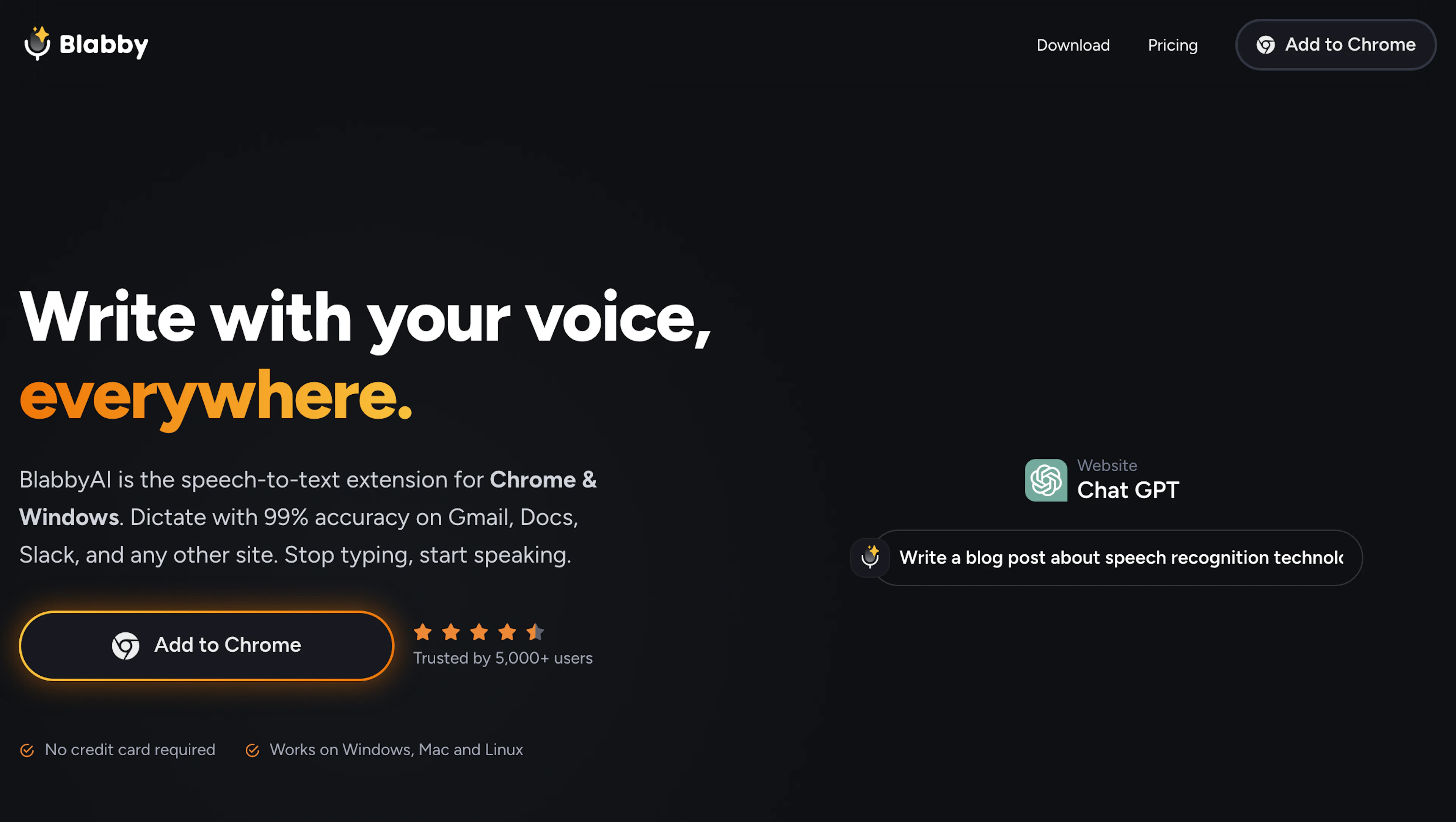 BlabbyAI - AI Tool Features, UI & Interface Overview