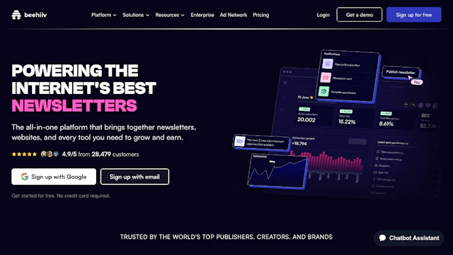 Beehiiv - AI Tool Logo & Interface