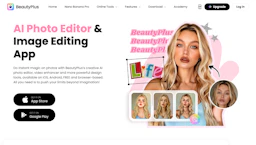 BeautyPlus AI Image Enhancer - AI Tool Profile and Logo Preview