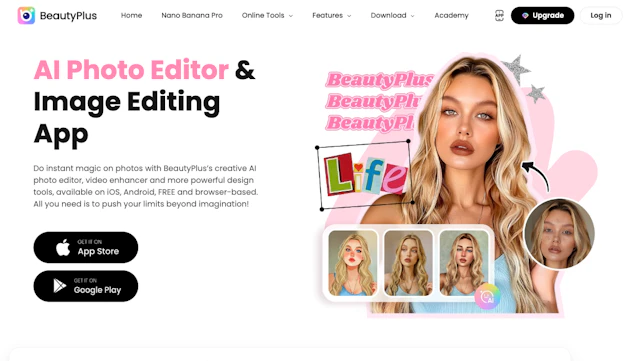 BeautyPlus AI Image Enhancer - AI Tool Logo & Interface