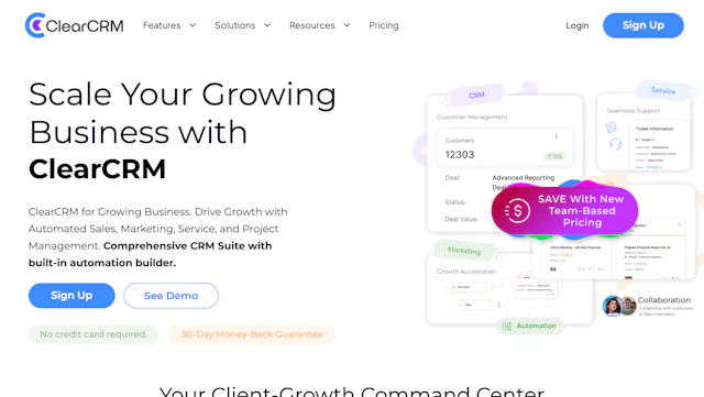 ClearCRM - AI Tool Logo & Interface