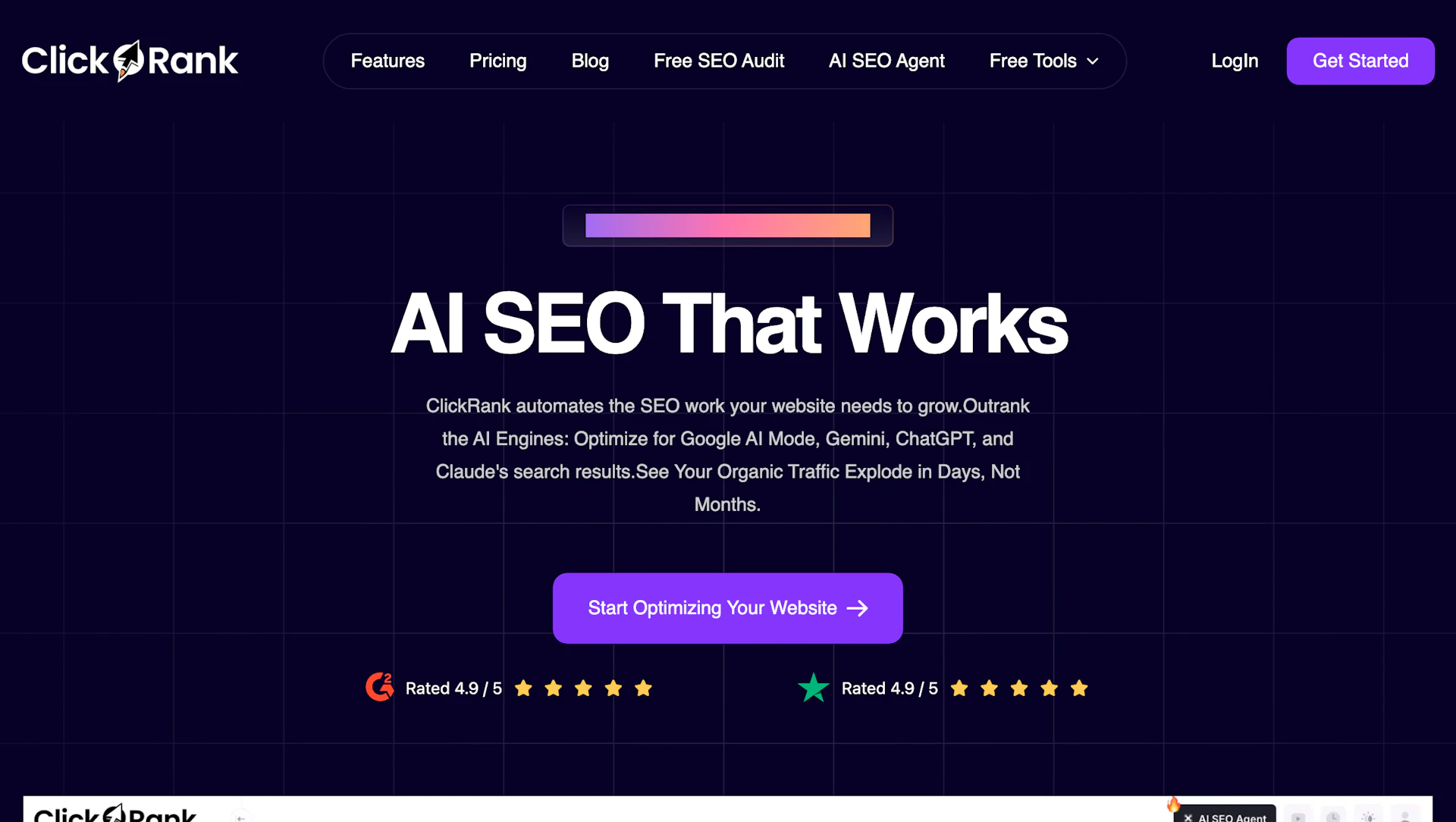 ClickRank - AI Tool Logo & Interface Preview