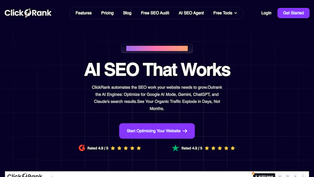 ClickRank - AI Tool Logo & Interface