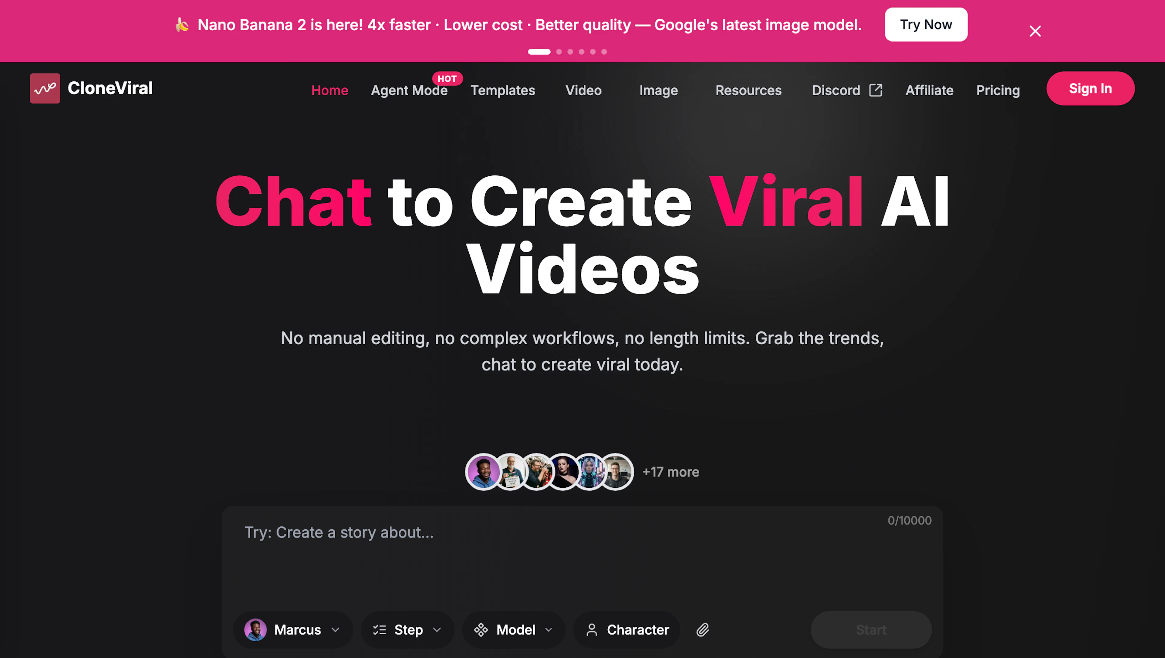 CloneViral - AI Tool Features, UI & Interface Overview