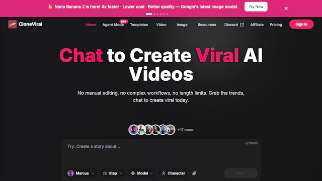 CloneViral - AI Tool Logo & Interface