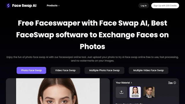 Face Swap AI - AI Tool Logo & Interface