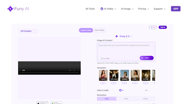 Funy AI - AI Tool Logo & Interface
