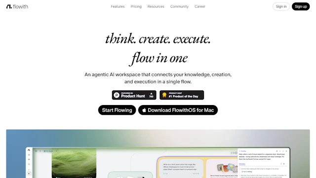 Flowith - AI Tool Logo & Interface