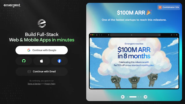 Emergent - AI Tool Logo & Interface