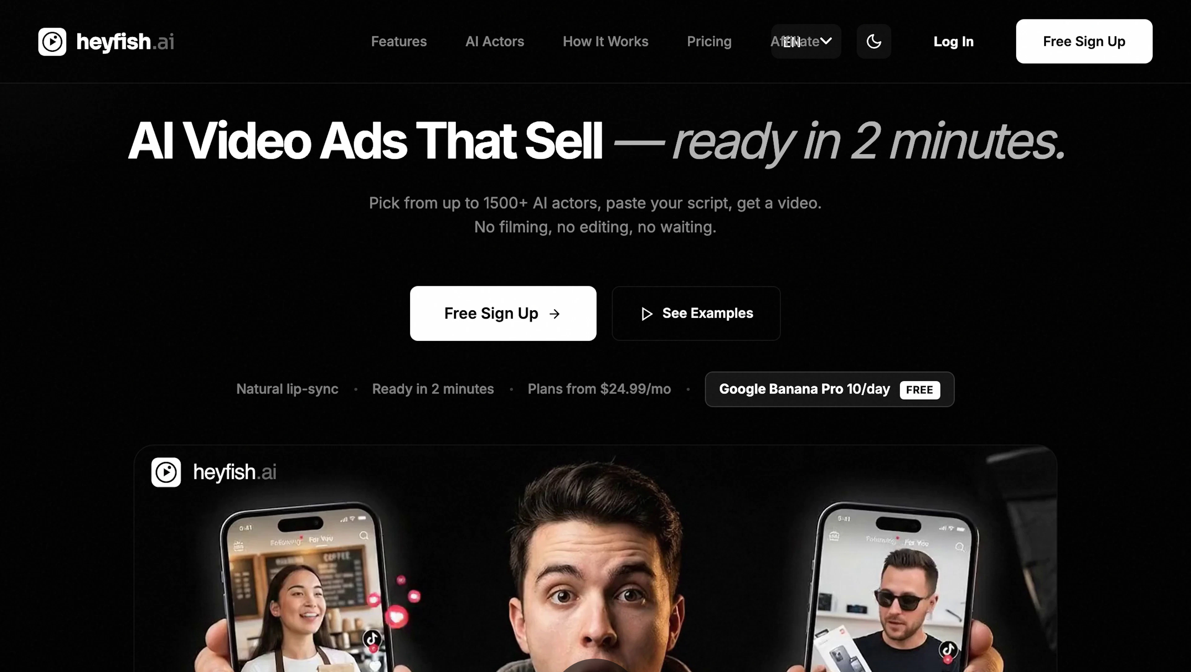 HeyFish AI - AI Tool Features, UI & Interface Overview