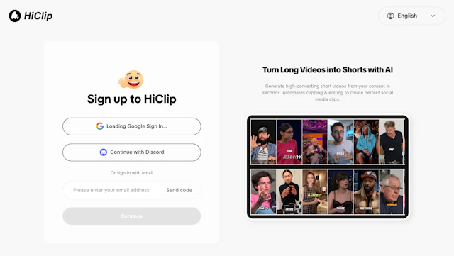 HiClip - AI Tool Logo & Interface