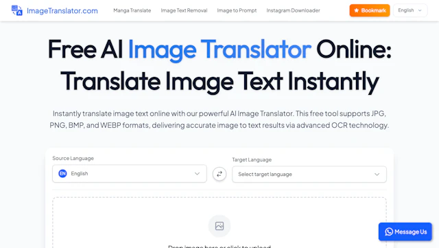 Image Translator - AI Tool Logo & Interface